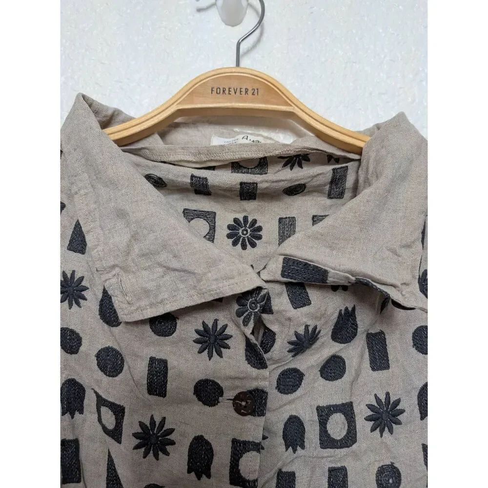 Cotton house Aya button down top - Picture 2 of 8